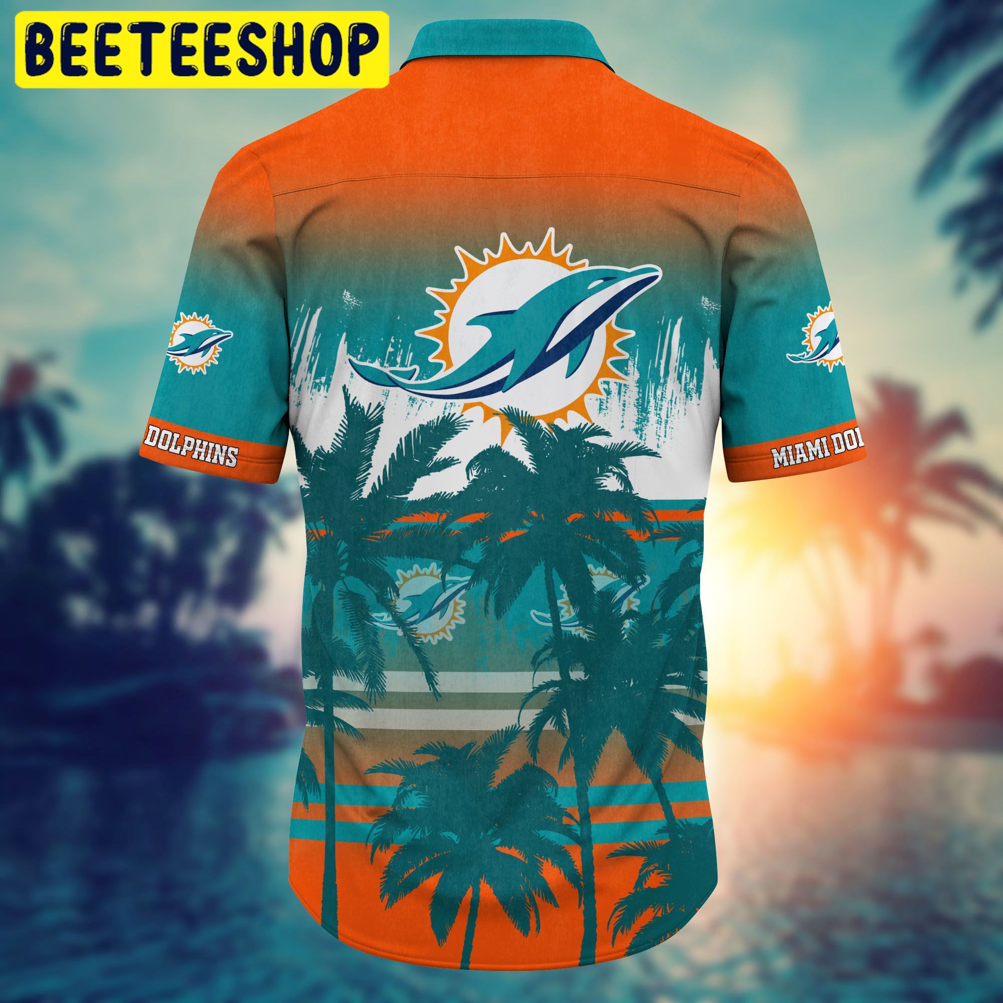 Miami Dolphins NFL Short Style 3D Hawaiian Shirt Miami Dolphins NFL Short Style 3D Hawaiian Shirt