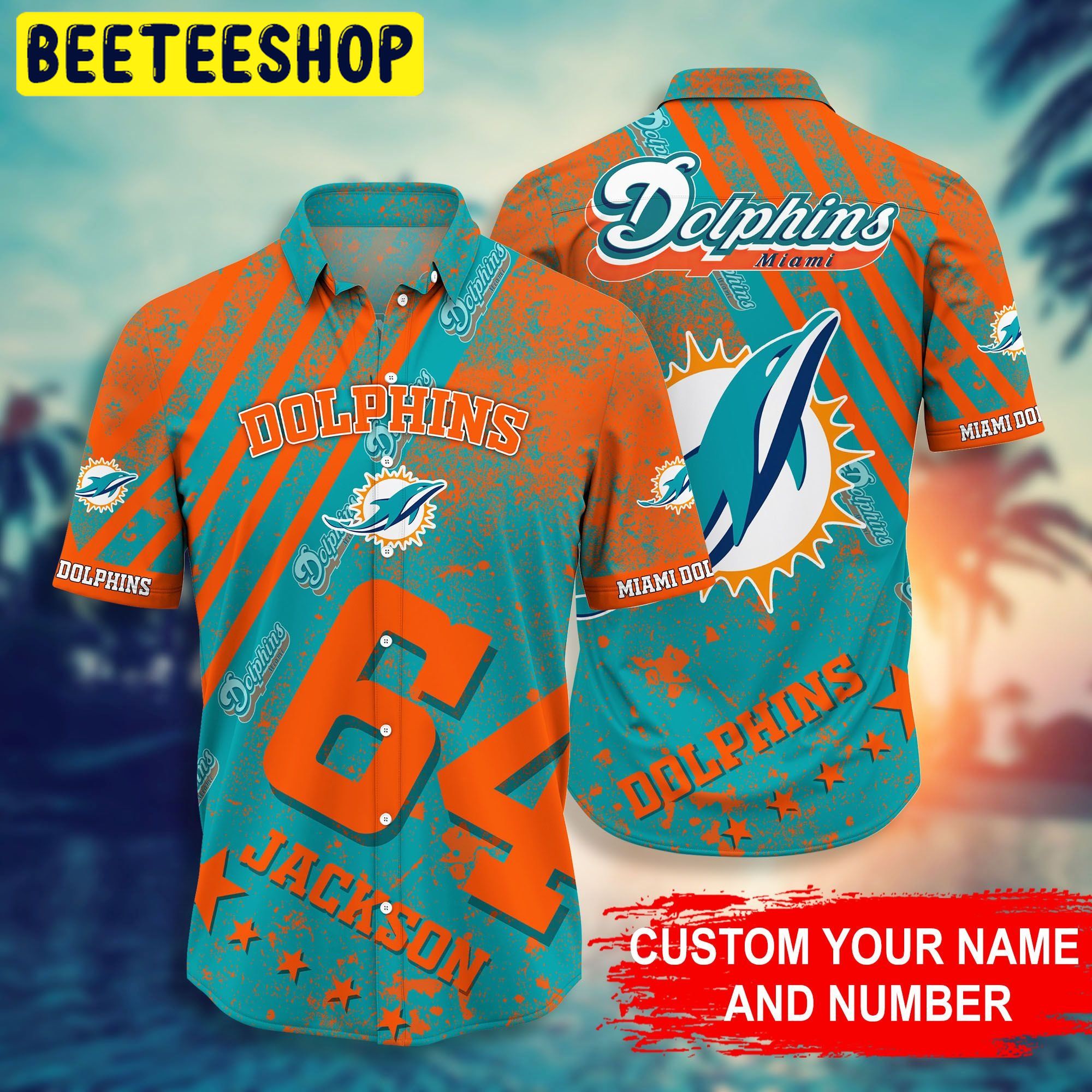 Miami Dolphins NFL Short T-shirt Style Hot Trending Hawaiian Shirt Miami Dolphins NFL Short T-shirt Style Hot Trending Hawaiian Shirt