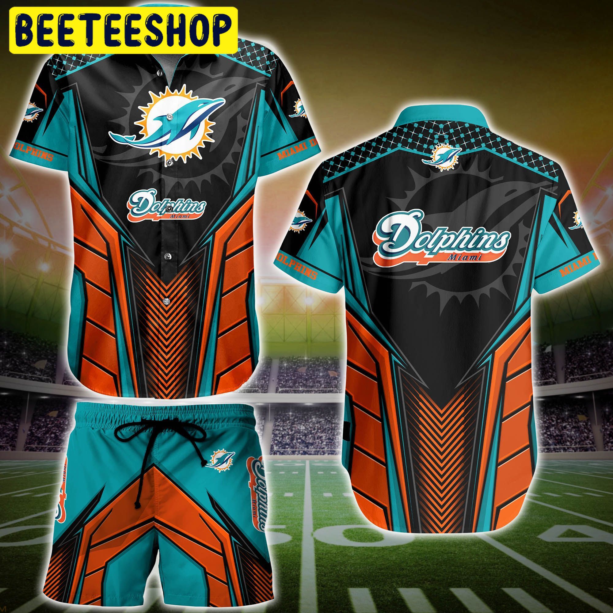 Miami Dolphins NFL Sport Shorts and T-shirt modern 3D For Fans Hawaiian Shirt Miami Dolphins NFL Sport Shorts and T-shirt modern 3D For Fans Hawaiian Shirt