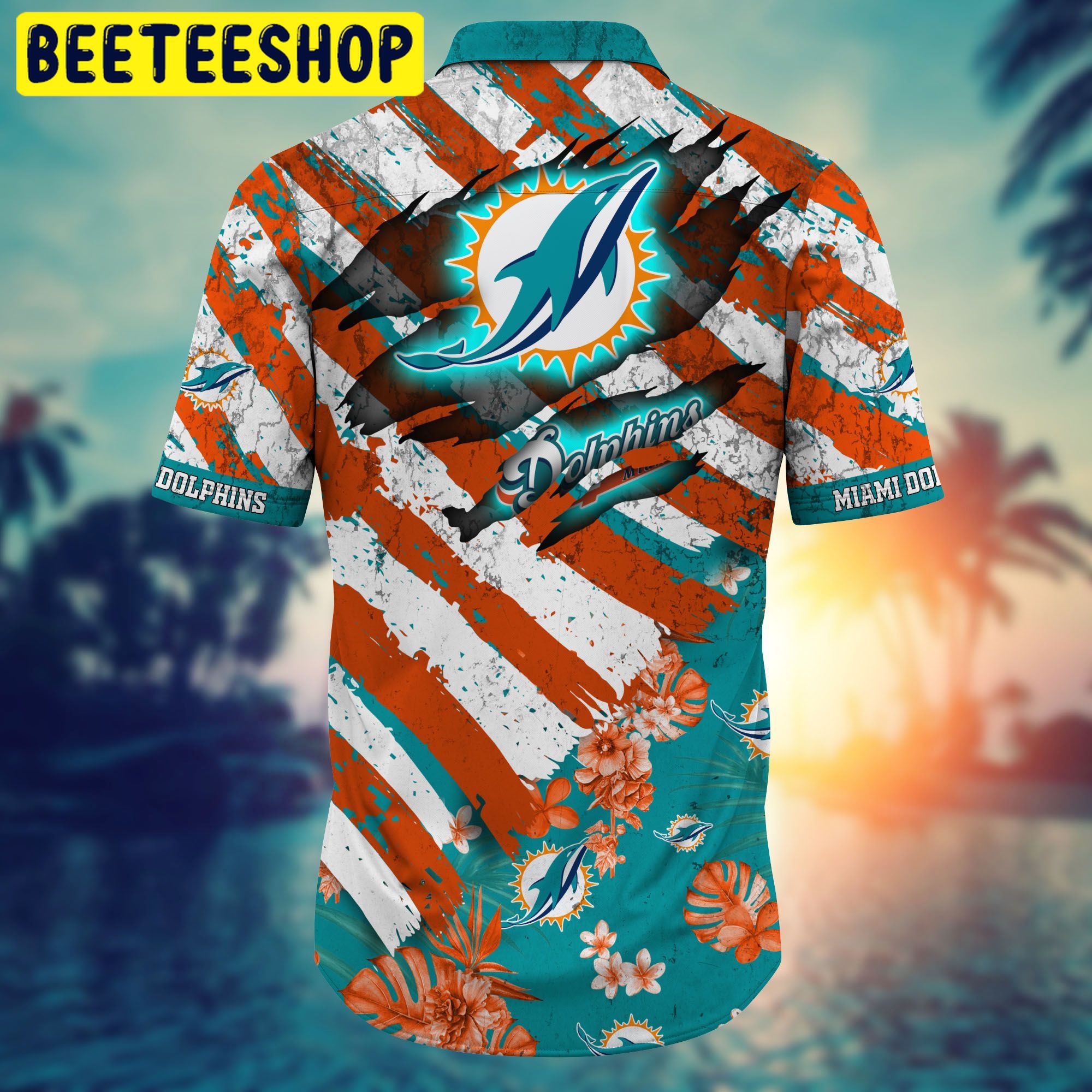 Miami Dolphins NFL T-shirt Short Style Hot Trending Hawaiian Shirt Miami Dolphins NFL T-shirt Short Style Hot Trending Hawaiian Shirt