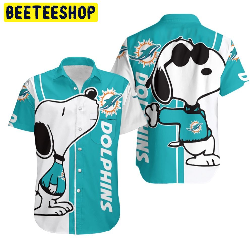 Miami Dolphins Snoopy Lover 3D Printed For Fans Hawaiian Shirt Miami Dolphins Snoopy Lover 3D Printed For Fans Hawaiian Shirt