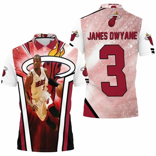 Miami Heat Logo Chris Bosh Lebron James Dwyane Wade For Fan 3D All Over Print Polo Shirt Miami Heat Logo Chris Bosh Lebron James Dwyane Wade For Fan 3D All Over Print Polo Shirt