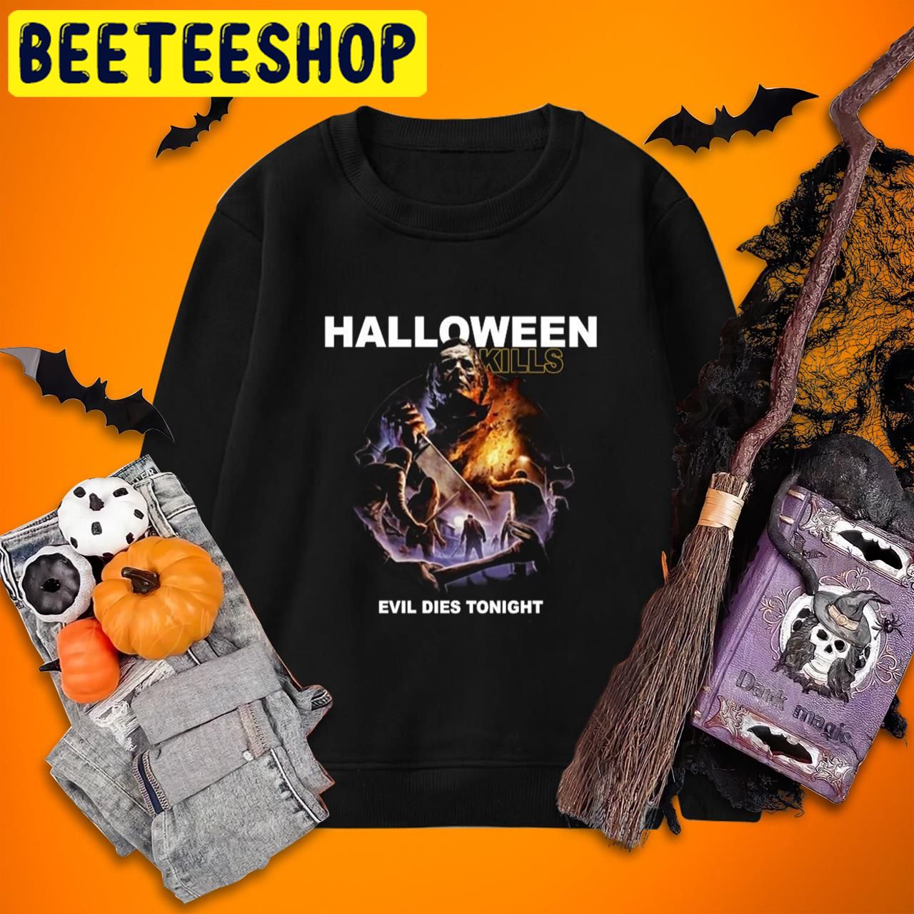 Michael Myers Kills Evil Dies Tonight Kills Halloween Trending Unisex T-Shirt Michael Myers Kills Evil Dies Tonight Kills Halloween Trending Unisex T-Shirt