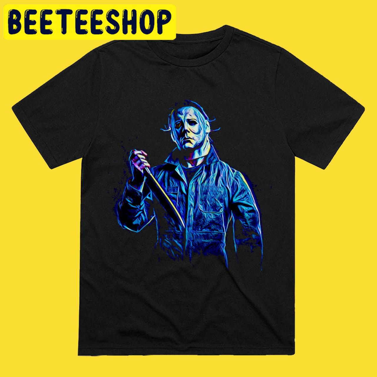 Michael Myers Silhouette Adult Halloween Trending Unisex T-Shirt Michael Myers Silhouette Adult Halloween Trending Unisex T-Shirt