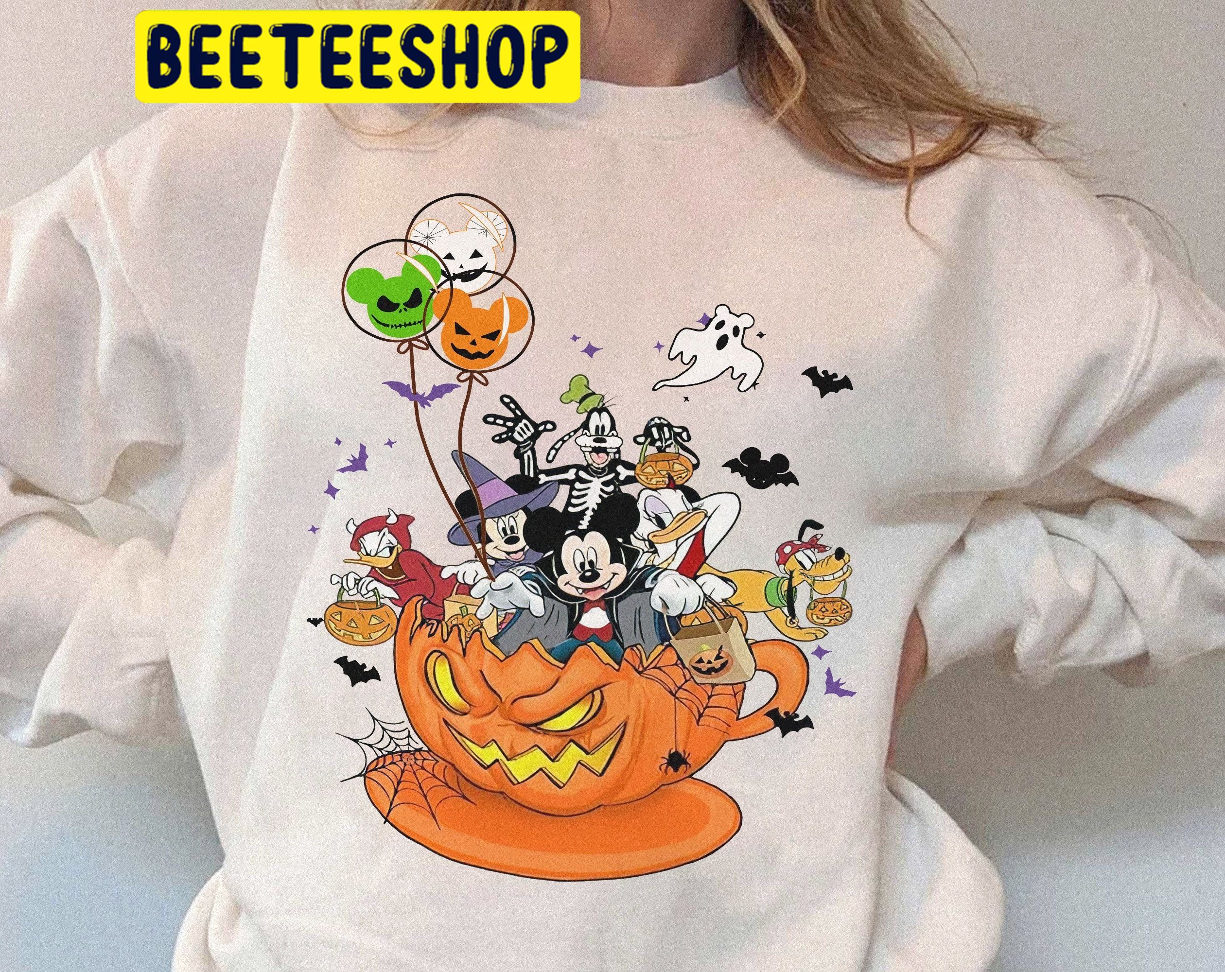 Mickey And Friends Balloon Pumpkin Coffee Cup HalloweenTrending Unisex Shirt Mickey And Friends Balloon Pumpkin Coffee Cup HalloweenTrending Unisex Shirt