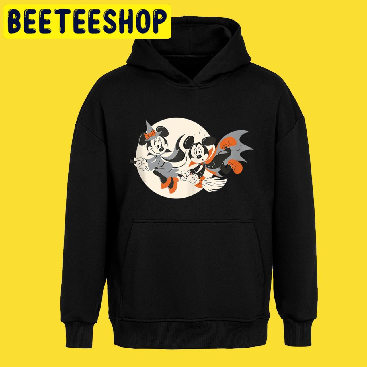 Mickey and Minnie Flying Halloween Trending Unisex T-Shirt Mickey and Minnie Flying Halloween Trending Unisex T-Shirt