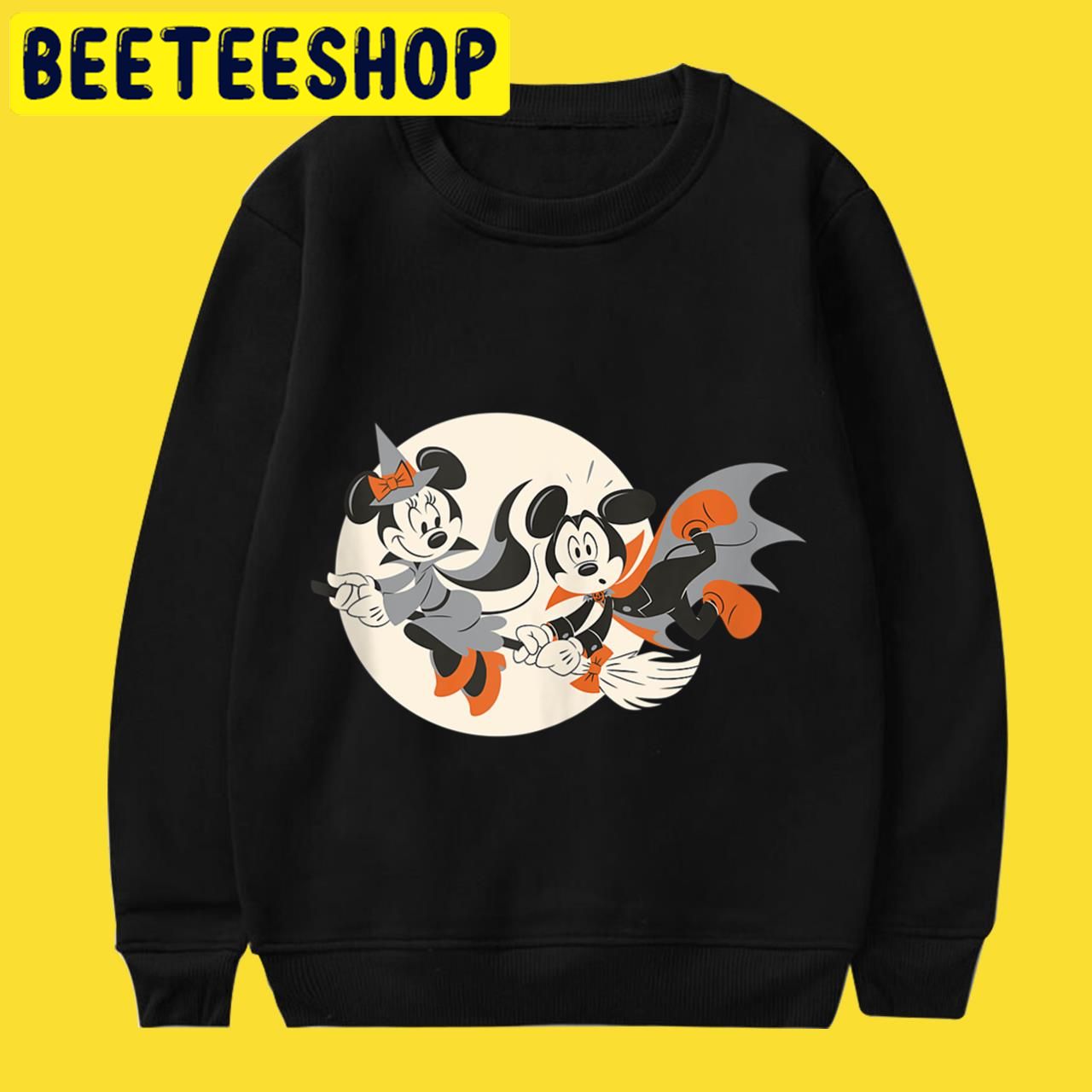 Mickey and Minnie Flying Halloween Trending Unisex T-Shirt Mickey and Minnie Flying Halloween Trending Unisex T-Shirt