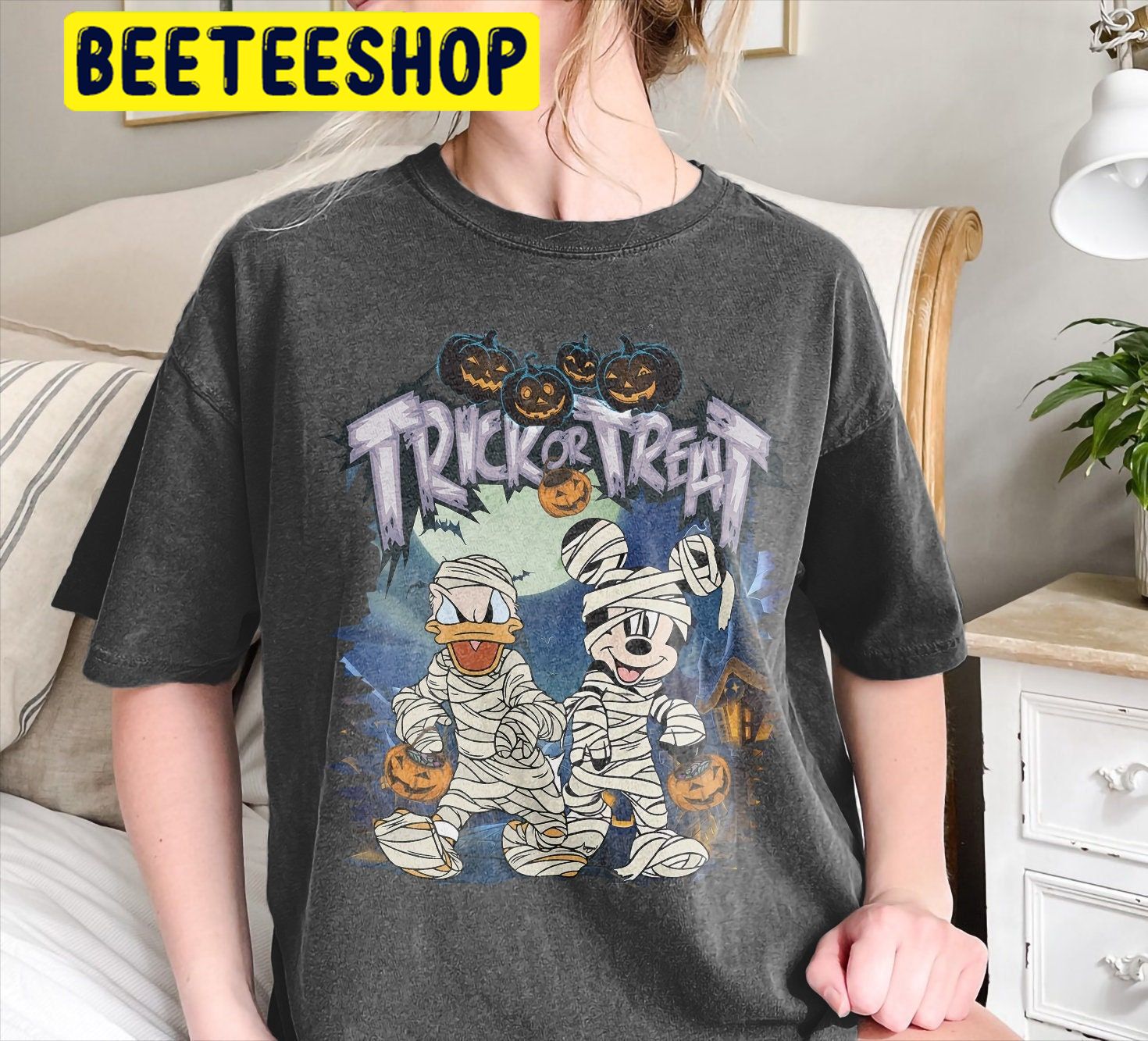 Mickey Donald Mummy HalloweenTrending Unisex Shirt Mickey Donald Mummy HalloweenTrending Unisex Shirt
