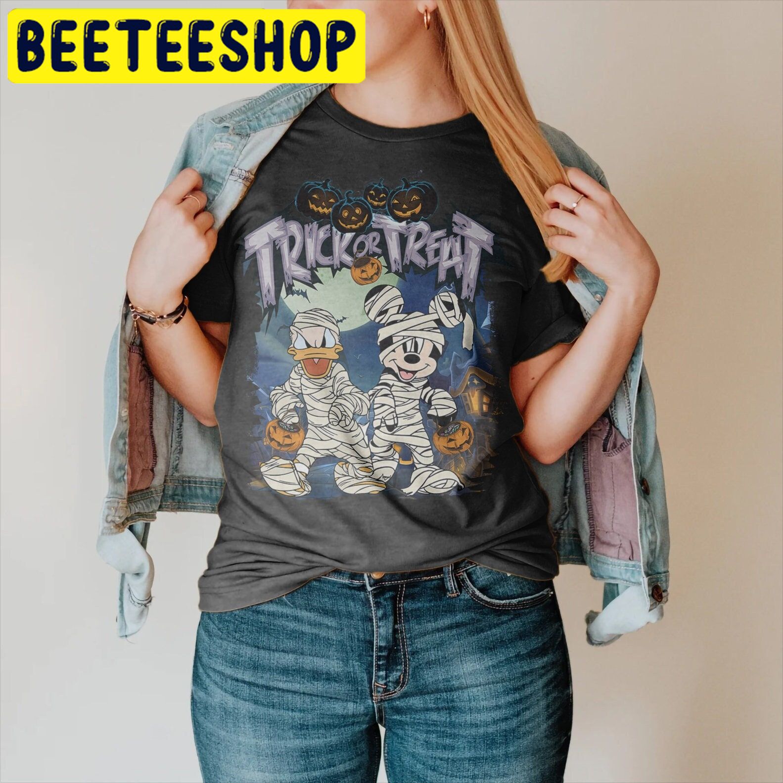 Mickey Donald Mummy HalloweenTrending Unisex Shirt Mickey Donald Mummy HalloweenTrending Unisex Shirt