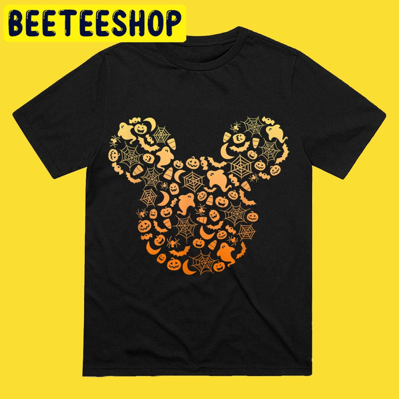 Mickey Mouse Ghosts & Pumpkins Gradient Halloween Trending Unisex T-Shirt Mickey Mouse Ghosts & Pumpkins Gradient Halloween Trending Unisex T-Shirt