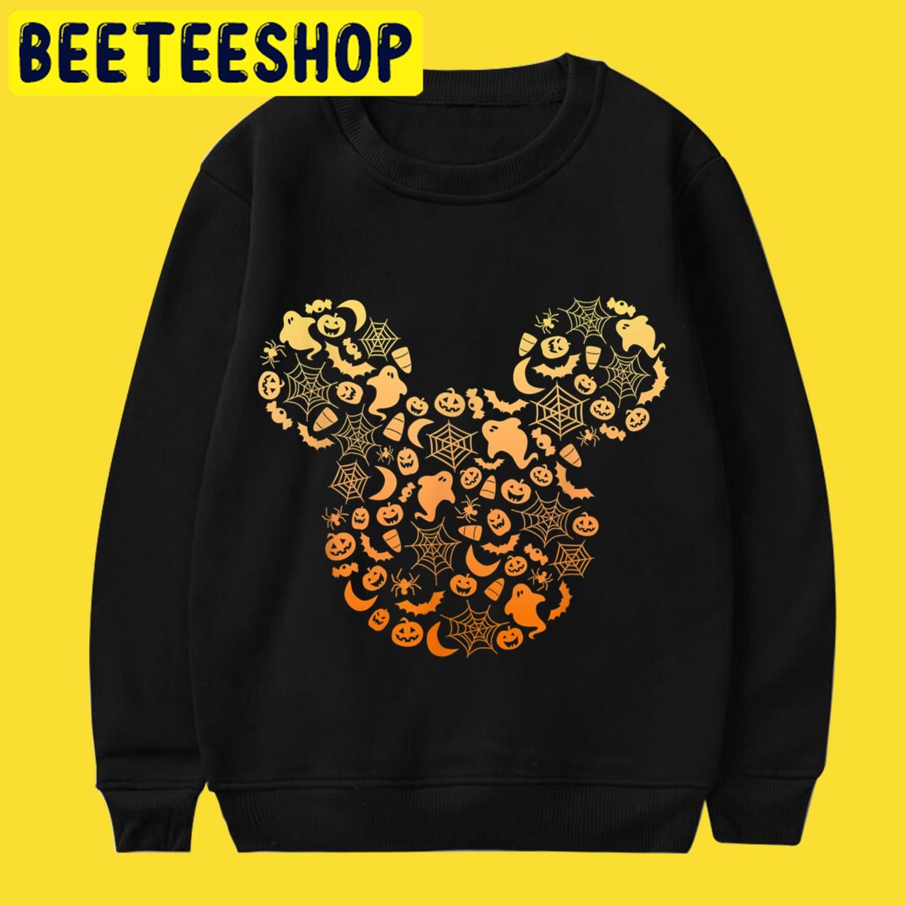 Mickey Mouse Ghosts & Pumpkins Gradient Halloween Trending Unisex T-Shirt Mickey Mouse Ghosts & Pumpkins Gradient Halloween Trending Unisex T-Shirt