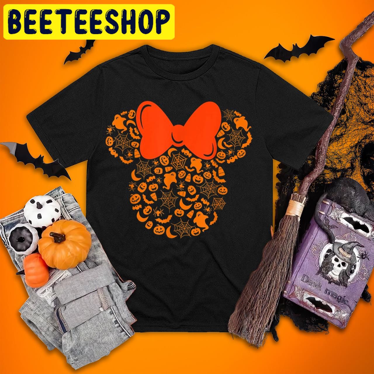 Mickey Pumkin And Spider Ghost Are So Scary Halloween Trending Unisex T-Shirt Mickey Pumkin And Spider Ghost Are So Scary Halloween Trending Unisex T-Shirt