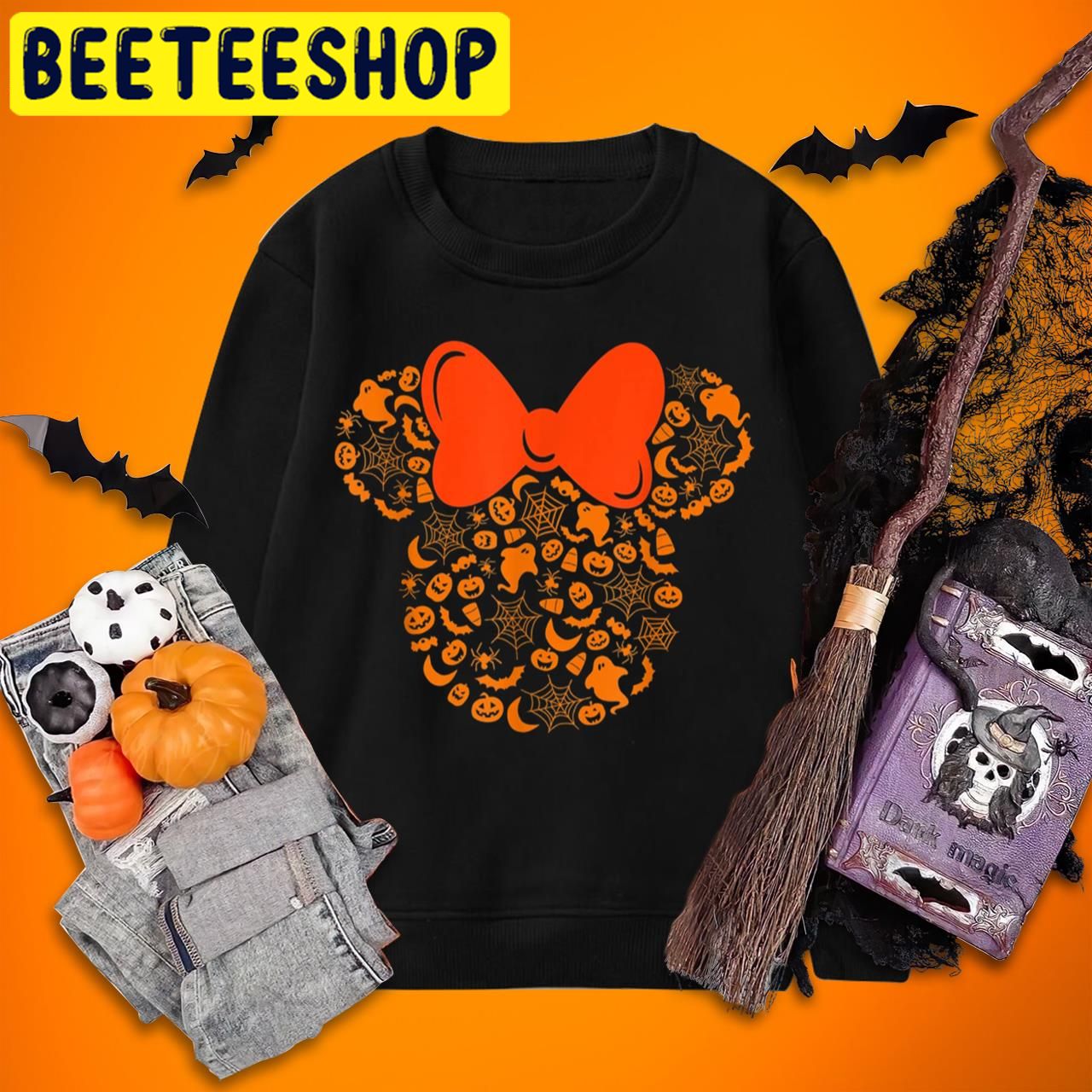 Mickey Pumkin And Spider Ghost Are So Scary Halloween Trending Unisex T-Shirt Mickey Pumkin And Spider Ghost Are So Scary Halloween Trending Unisex T-Shirt