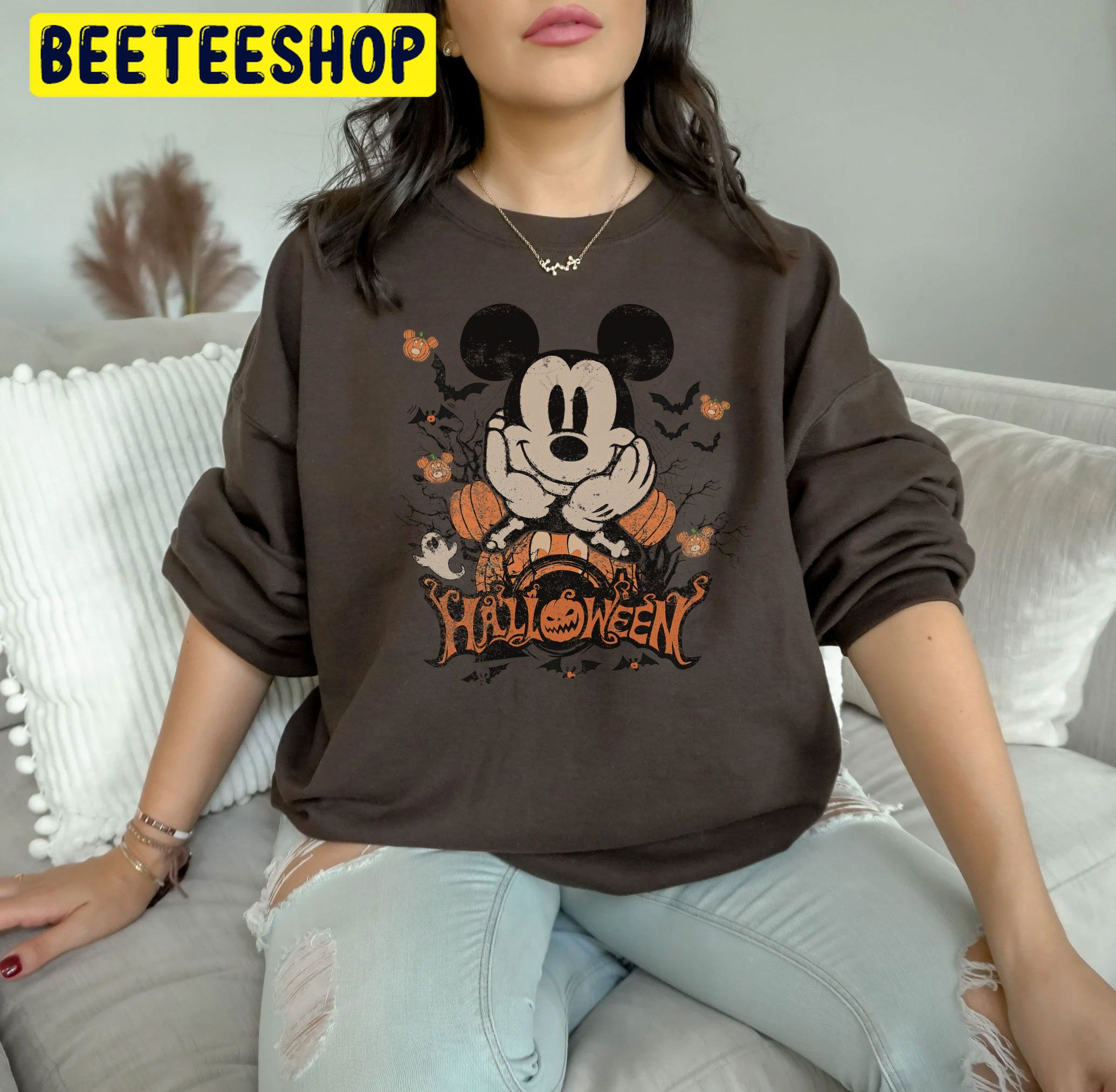 Mickey Pumpkin Halloween Trending Unisex Shirt Mickey Pumpkin Halloween Trending Unisex Shirt