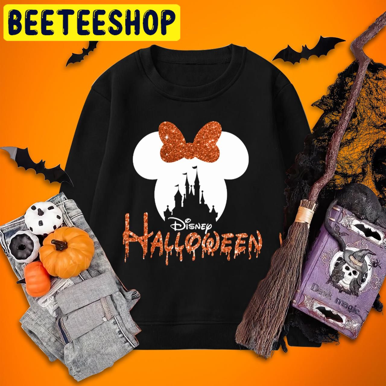 Mickey Scary Big Bow Halloween Trending Unisex T-Shirt Mickey Scary Big Bow Halloween Trending Unisex T-Shirt