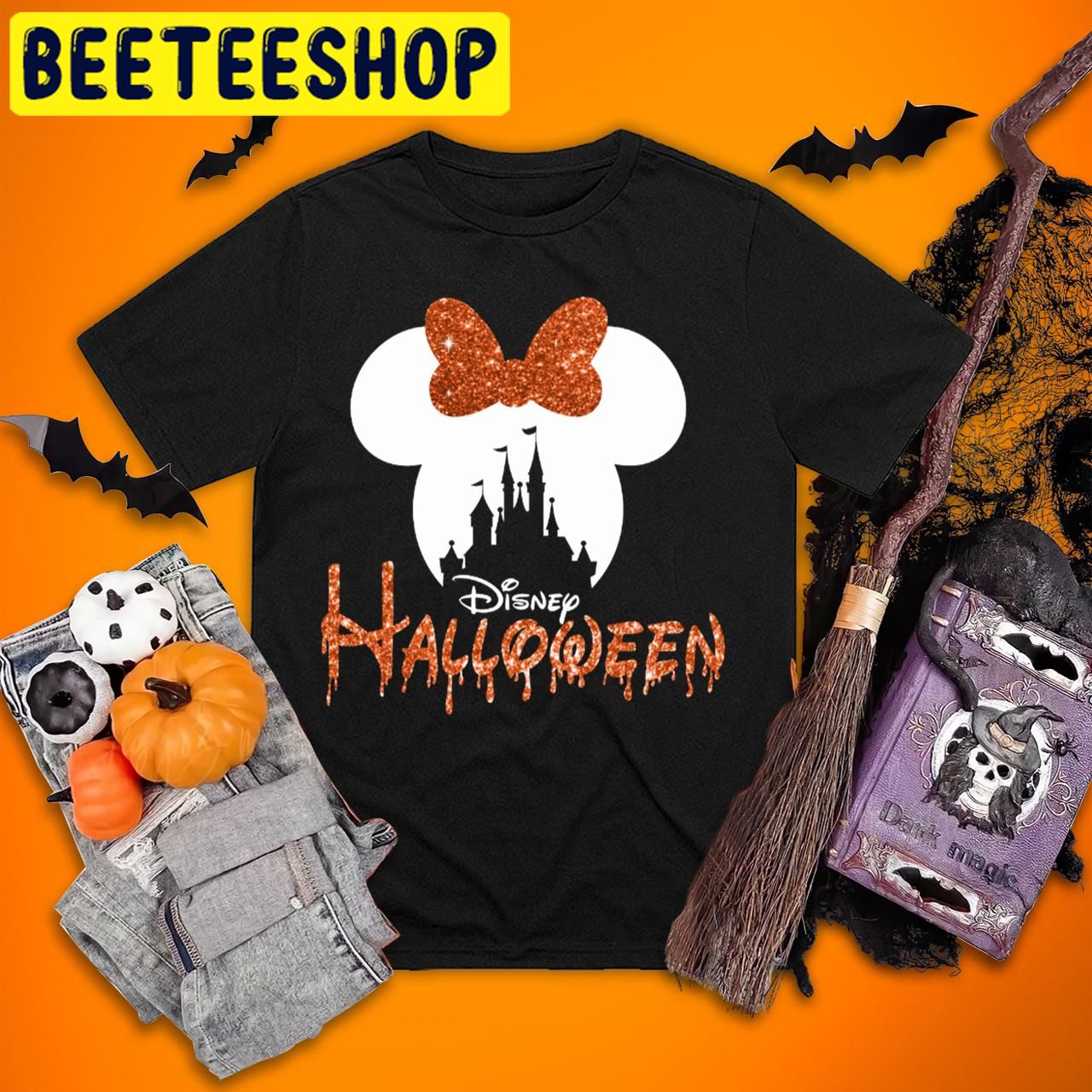 Mickey Scary Big Bow Halloween Trending Unisex T-Shirt Mickey Scary Big Bow Halloween Trending Unisex T-Shirt