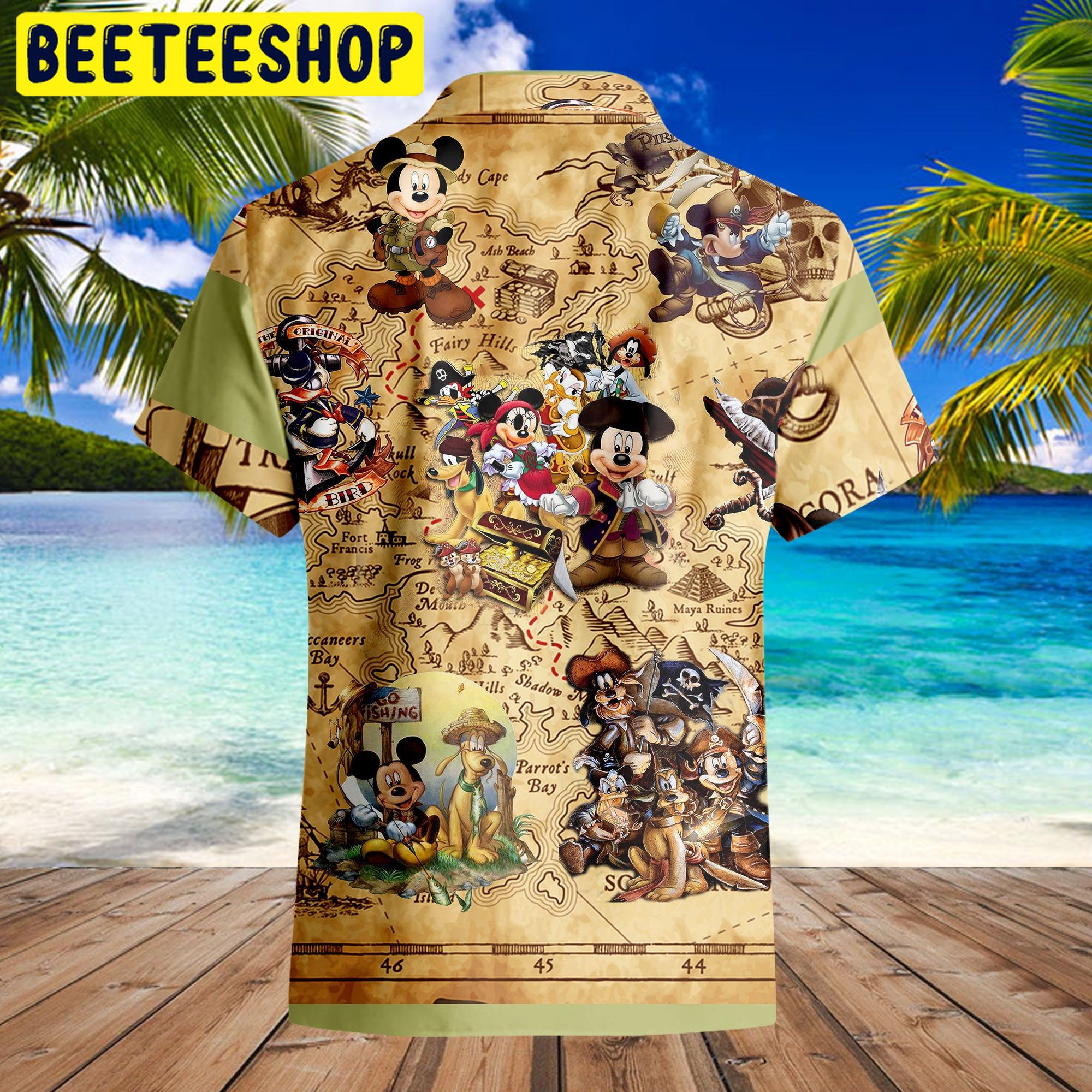 Mickey Treasure Hunting Trending Hawaiian Shirt Mickey Treasure Hunting Trending Hawaiian Shirt