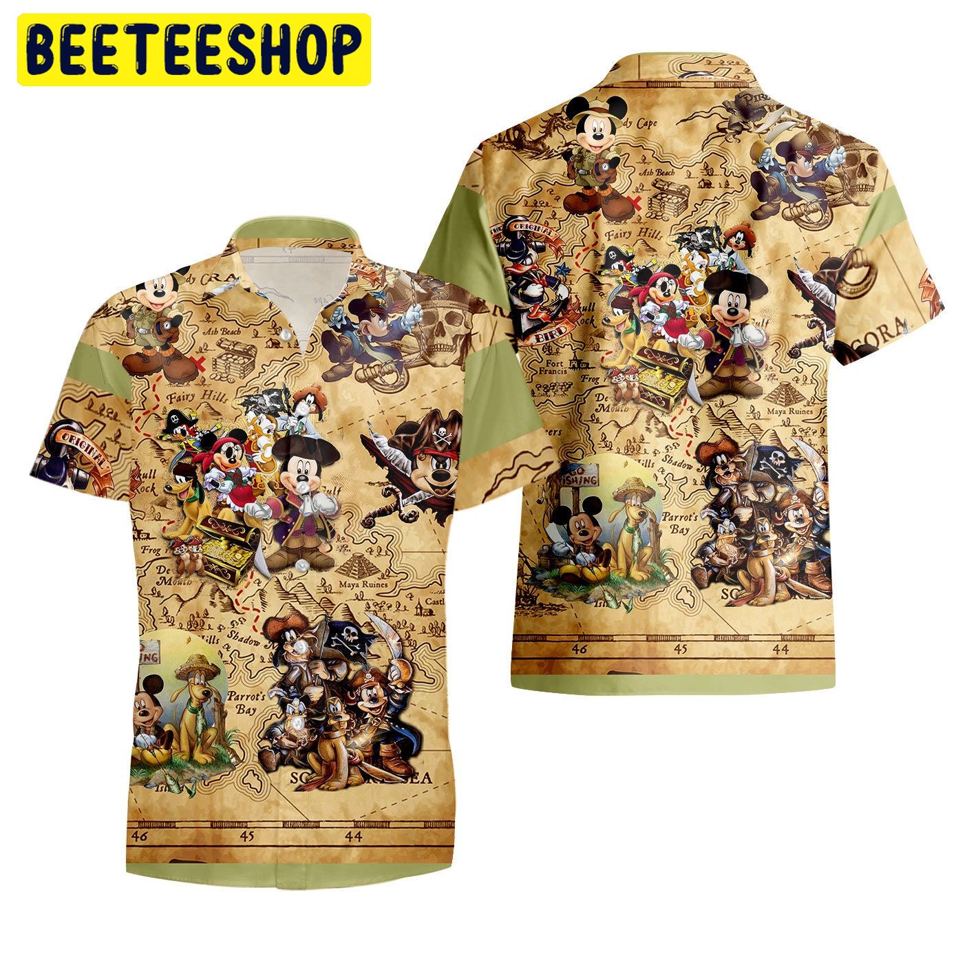 Mickey Treasure Hunting Trending Hawaiian Shirt Mickey Treasure Hunting Trending Hawaiian Shirt