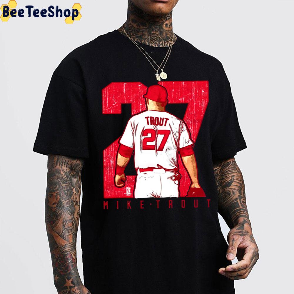 Mike Trout 27 Los Angeles Angels Baseball Trending Unisex T-Shirt Mike Trout 27 Los Angeles Angels Baseball Trending Unisex T-Shirt