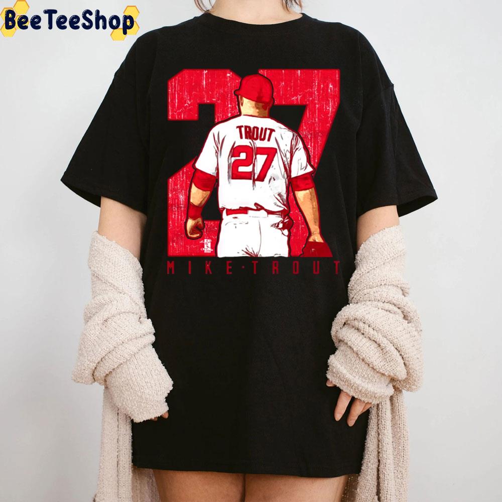 Mike Trout 27 Los Angeles Angels Baseball Trending Unisex T-Shirt Mike Trout 27 Los Angeles Angels Baseball Trending Unisex T-Shirt