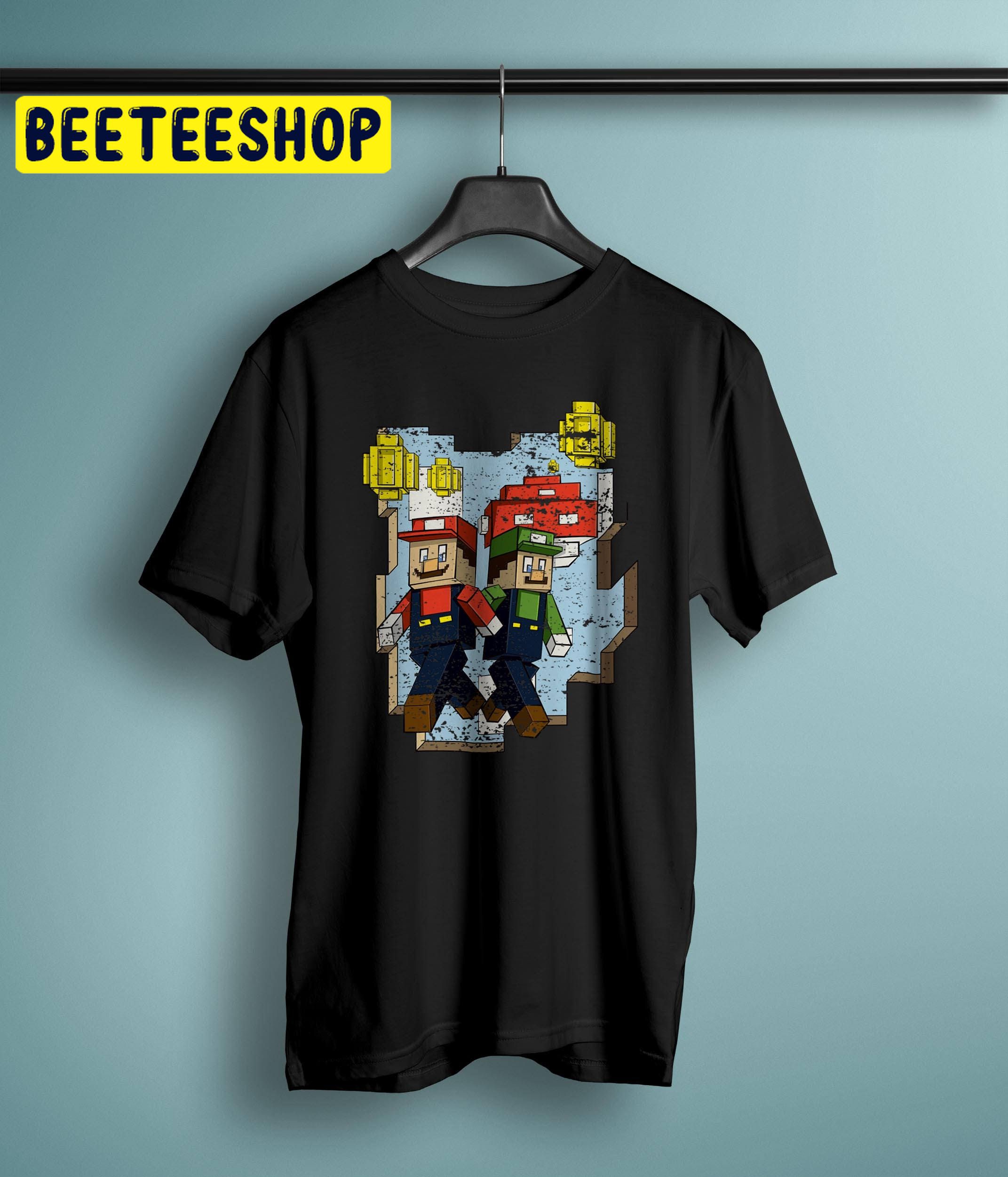 Minecraft Super Mario Trending Unisex Shirt Minecraft Super Mario Trending Unisex Shirt