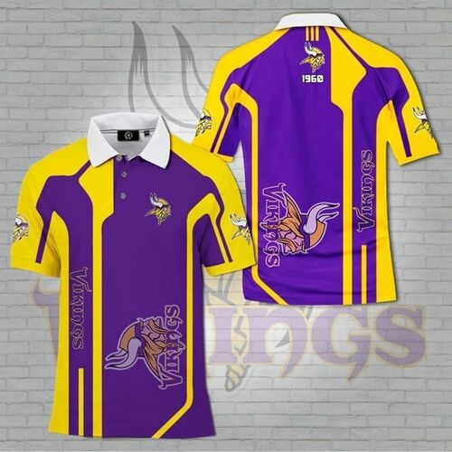 Minnesota Vikings 3D All Over Print Polo Shirt Minnesota Vikings 3D All Over Print Polo Shirt