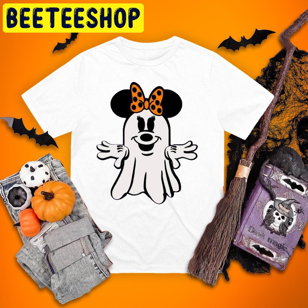 Minnie Mouse Glow in the Dark Minnie Ghost Halloween Trending Unisex T-Shirt Minnie Mouse Glow in the Dark Minnie Ghost Halloween Trending Unisex T-Shirt