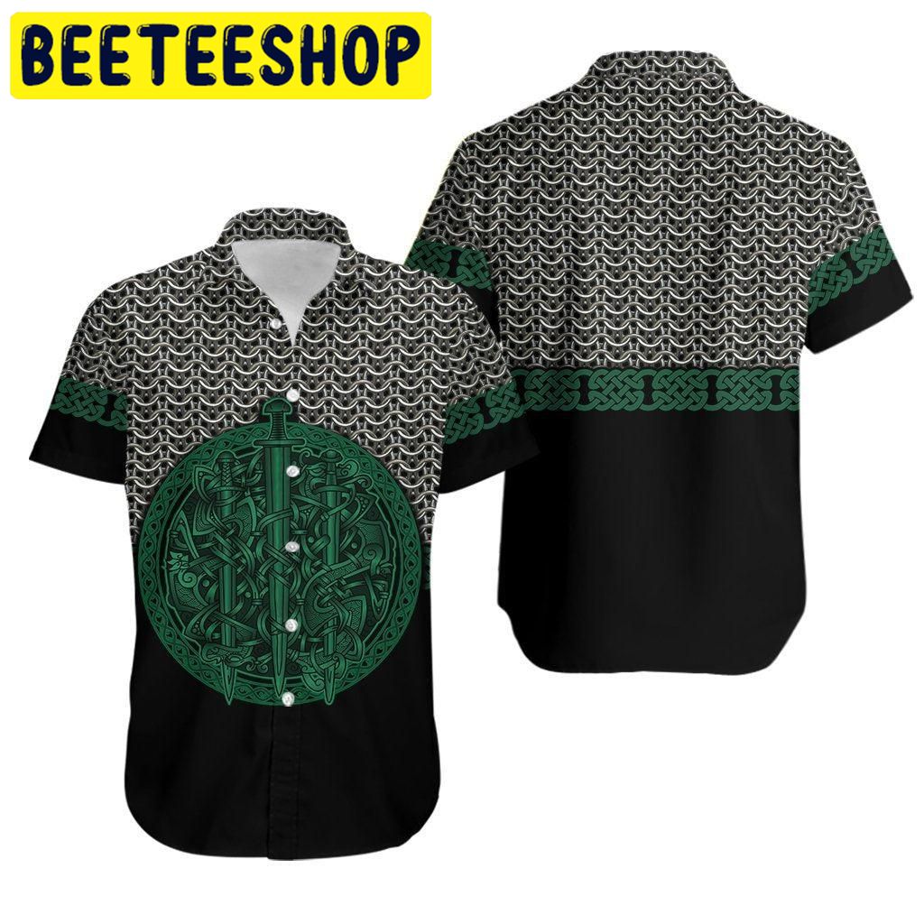 Mix Celtic Patterns Green Hawaiian Shirt Mix Celtic Patterns Green Hawaiian Shirt