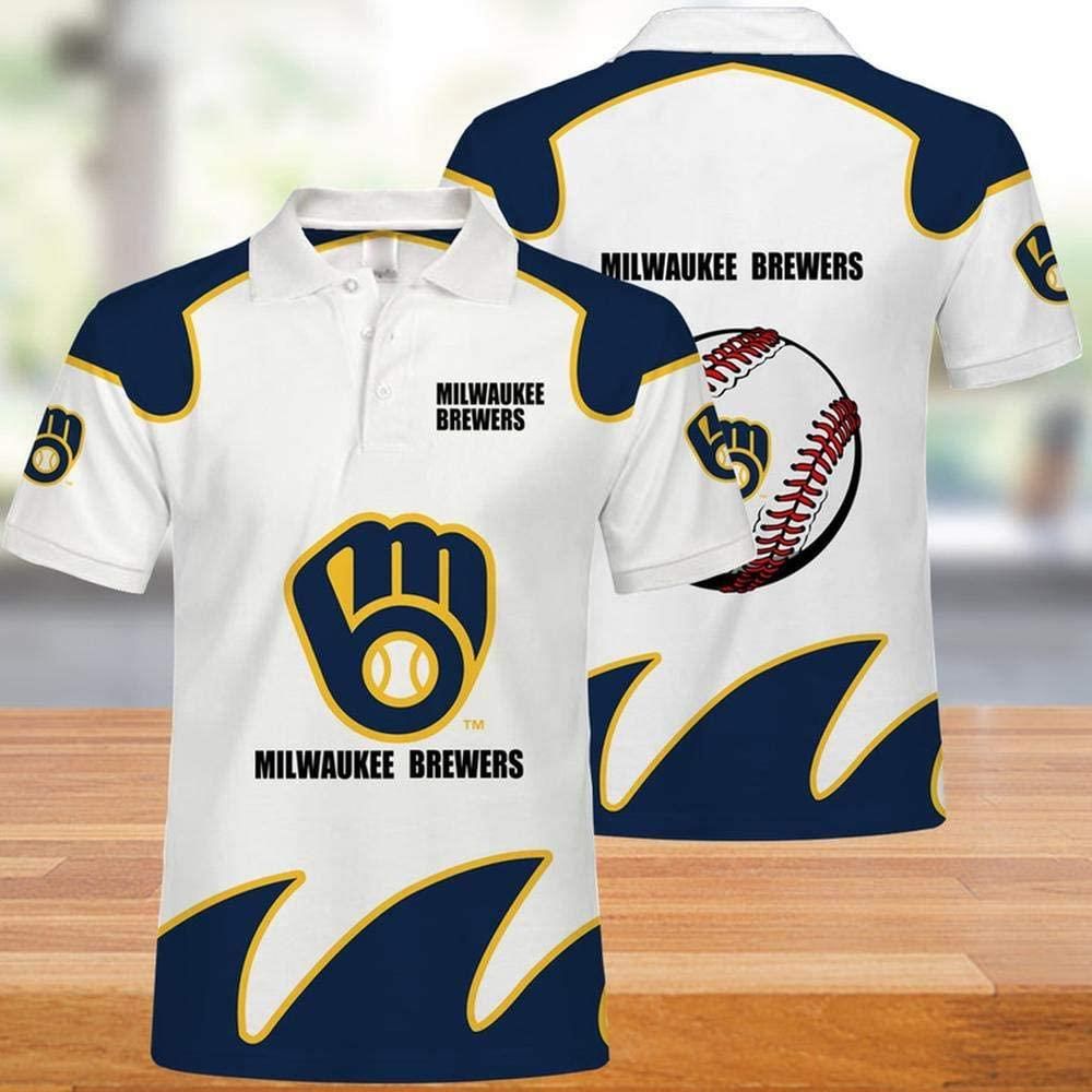 MLB Milwaukee Brewers 3d Print Casual Summer Short Top Branding Trends Limited Edition Eachstep 3D All Over Print Polo Shirt MLB Milwaukee Brewers 3d Print Casual Summer Short Top Branding Trends Limited Edition Eachstep 3D All Over Print Polo Shirt