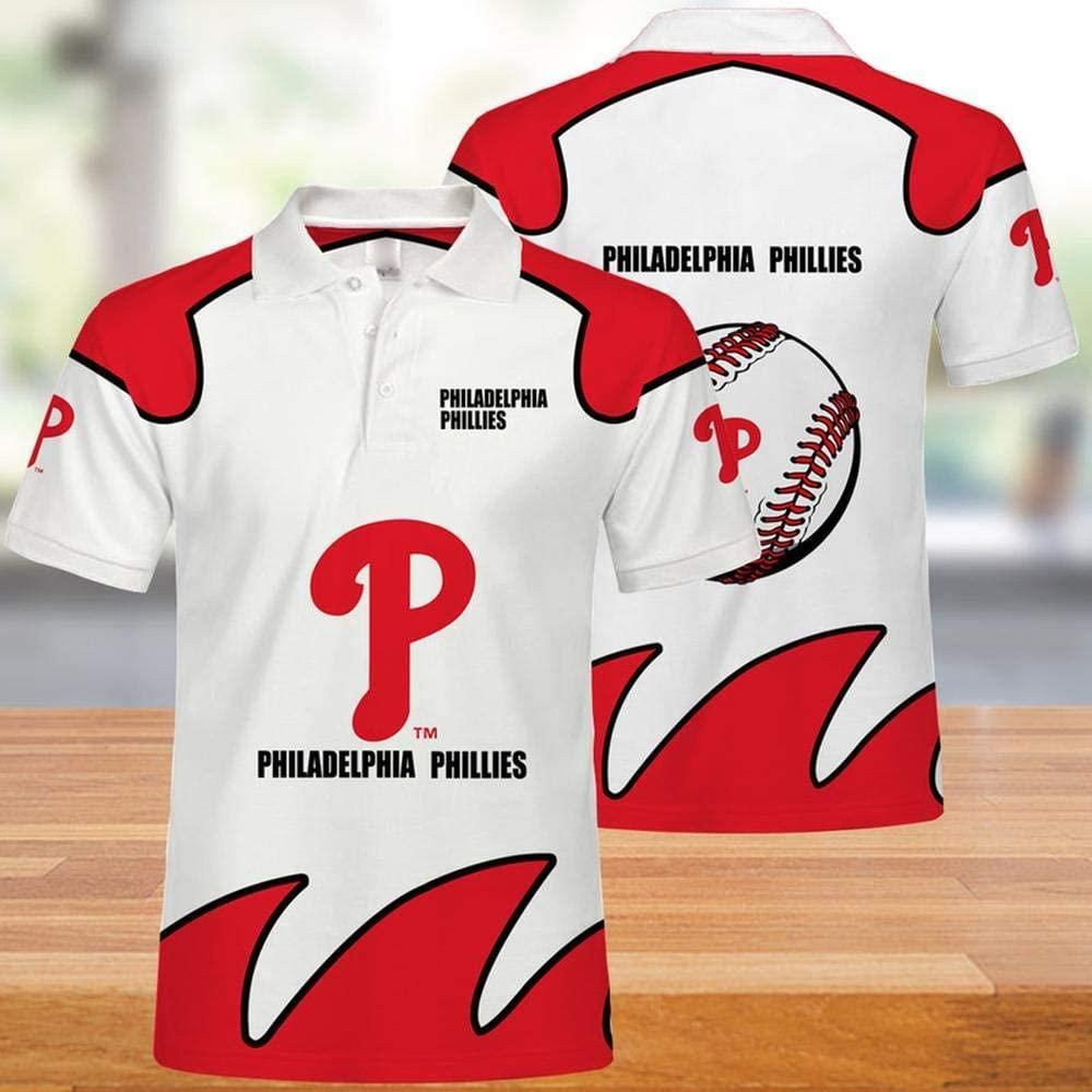 MLB Philadelphia Phillies 3d Print Casual Summer Short Top Branding Trends 3D Polo Shirt MLB Philadelphia Phillies 3d Print Casual Summer Short Top Branding Trends 3D Polo Shirt