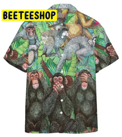 Monkey Tropical Hawaiian Shirt Monkey Tropical Hawaiian Shirt