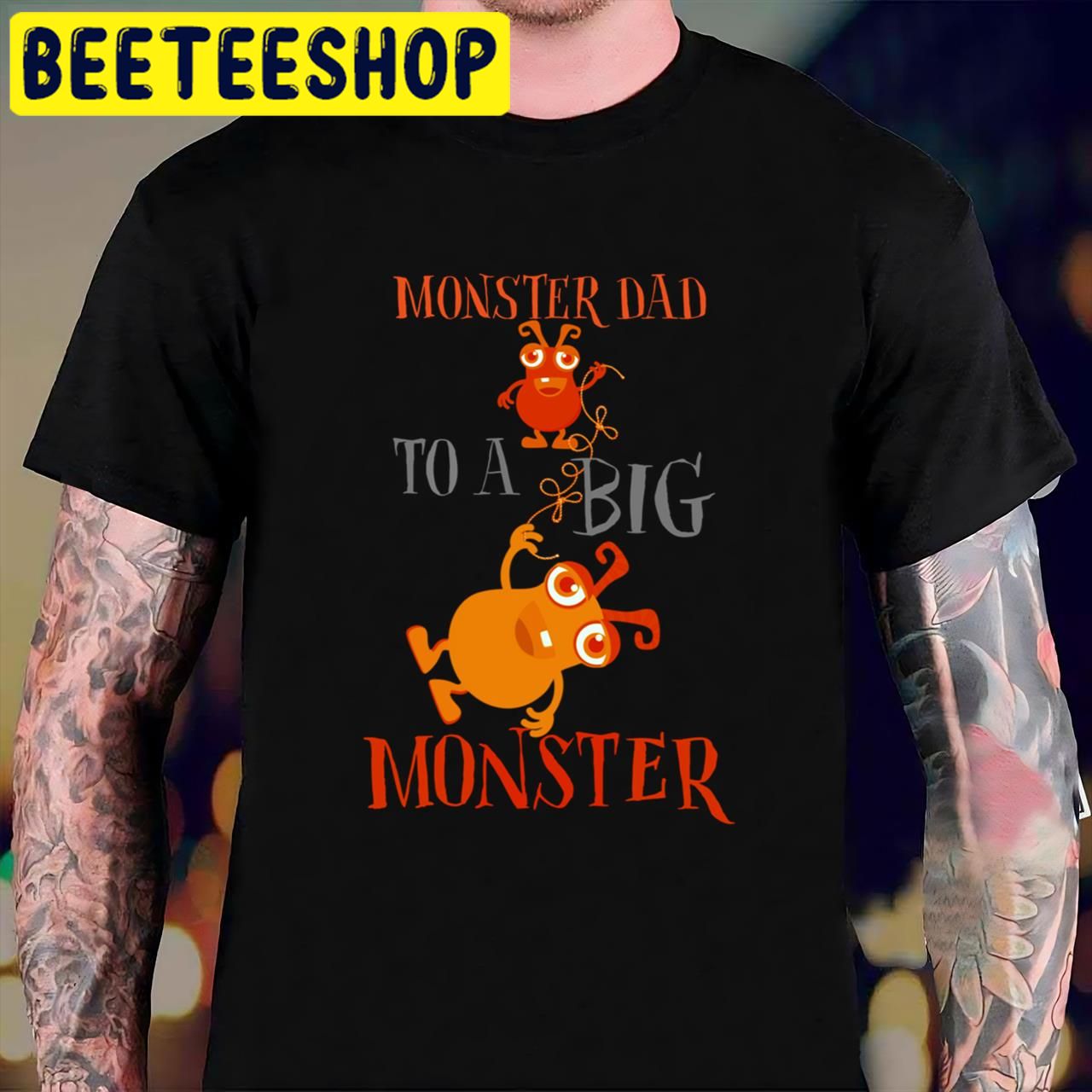 Monster Dad To A Big Monster Single Dad Halloween Trending Unisex T-Shirt Monster Dad To A Big Monster Single Dad Halloween Trending Unisex T-Shirt
