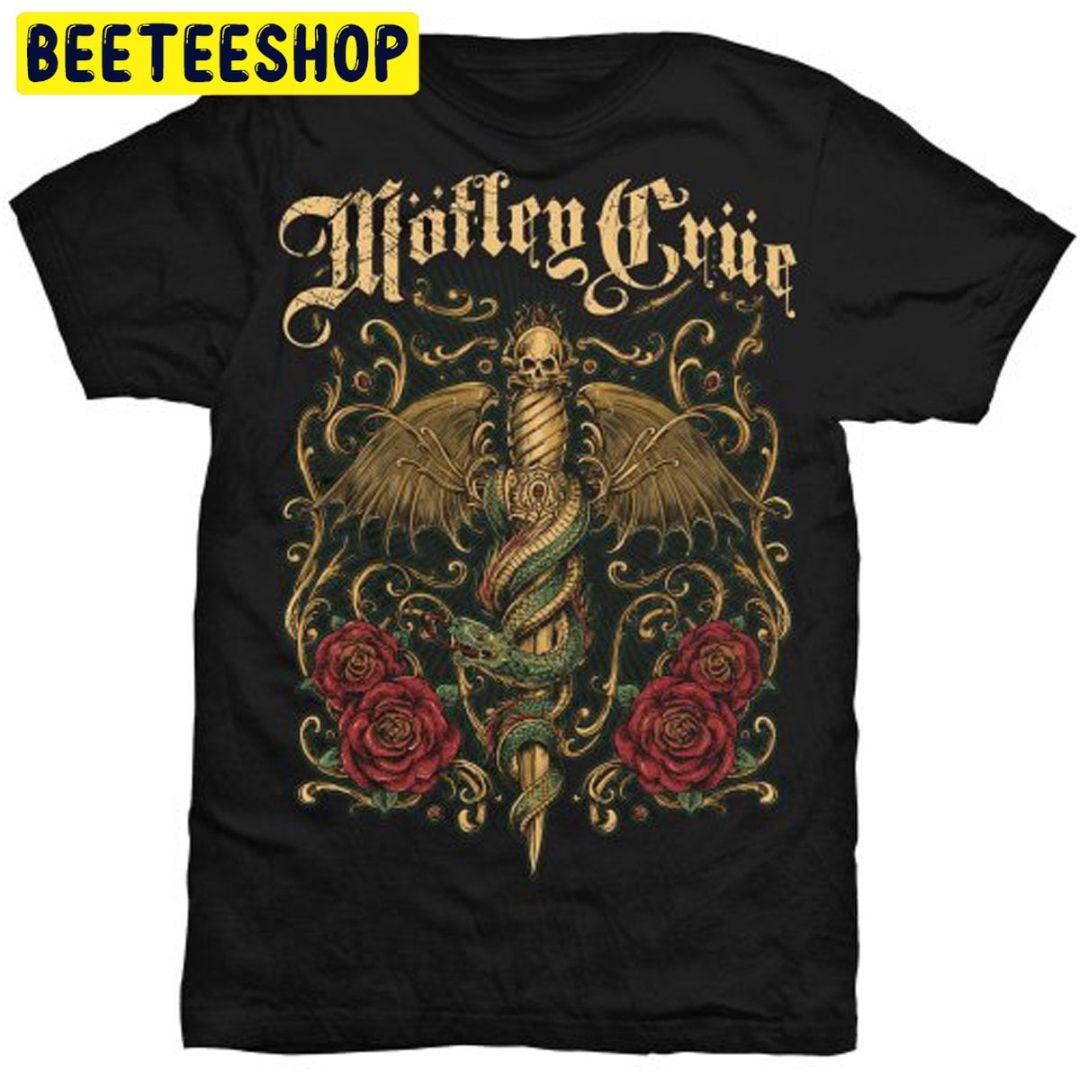 Motley Crue Winged Dagger Rock Metal Trending Unisex Shirt Motley Crue Winged Dagger Rock Metal Trending Unisex Shirt