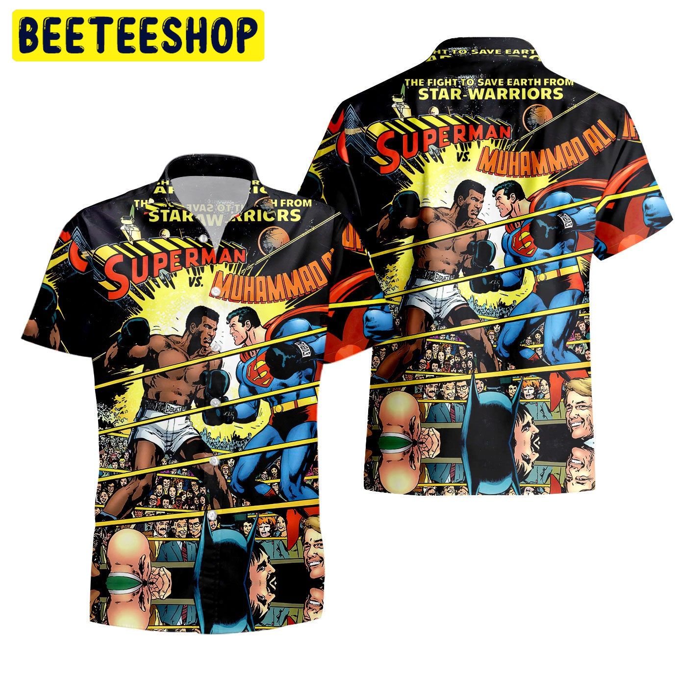 Muhammad Ali Vs Superman Vintage Style Aloha Trending Hawaiian Shirt Muhammad Ali Vs Superman Vintage Style Aloha Trending Hawaiian Shirt