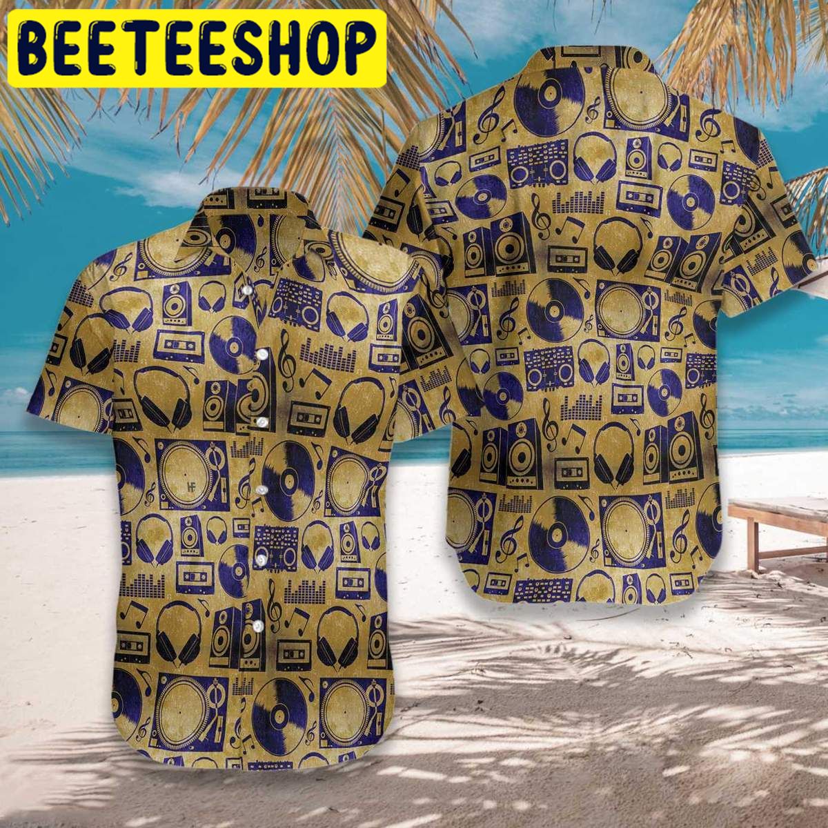 Music DJ Vintage Hawaiian Shirt Music DJ Vintage Hawaiian Shirt
