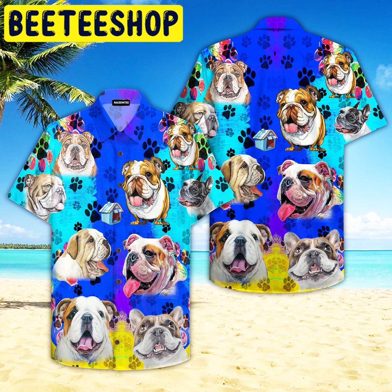 My Heart Belongs To The Bulldog Hawaiian Shirt My Heart Belongs To The Bulldog Hawaiian Shirt