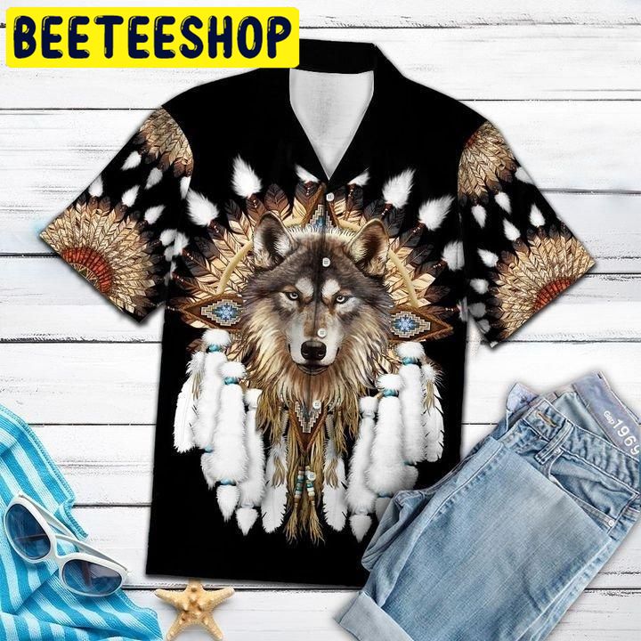 Native Wolf Limited Hawaiian Shirt Native Wolf Limited Hawaiian Shirt