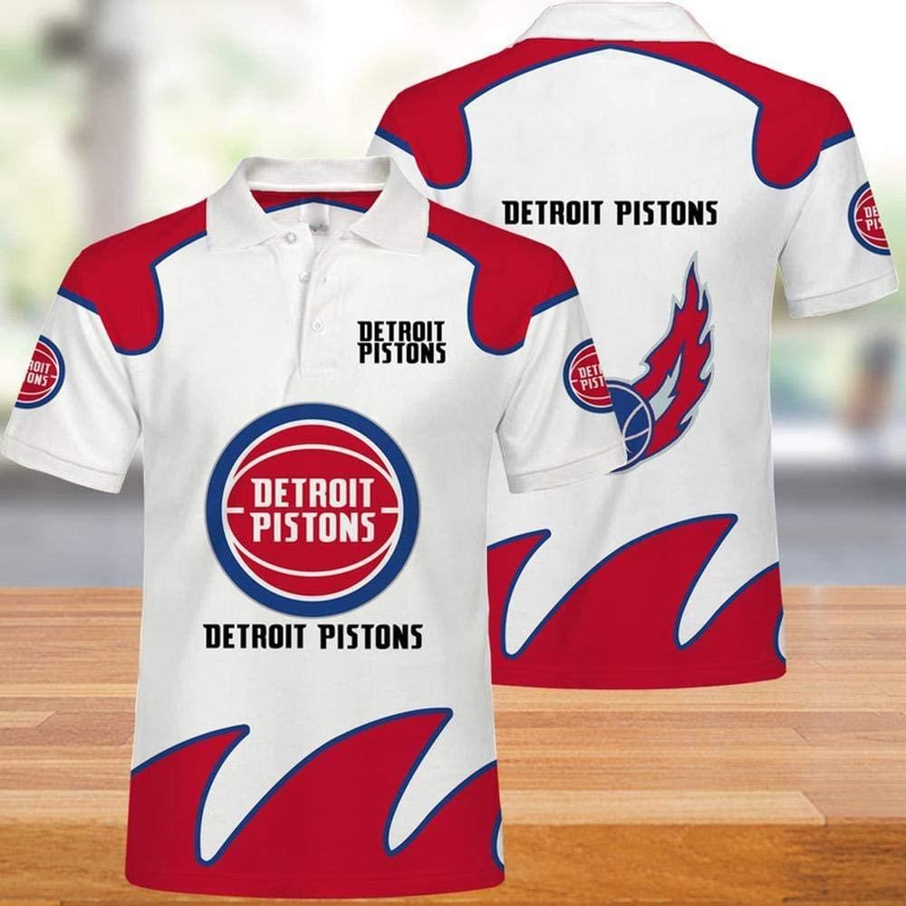 NBA Detroit Pistons 3d Print Casual Summer Short Top Branding Trends 3D Polo Shirt NBA Detroit Pistons 3d Print Casual Summer Short Top Branding Trends 3D Polo Shirt