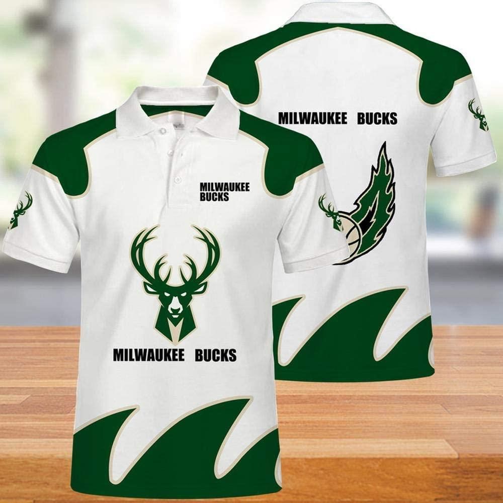 NBA Milwaukee Bucks 3d Print Casual Summer Short Top Branding Trends 3D Polo Shirt NBA Milwaukee Bucks 3d Print Casual Summer Short Top Branding Trends 3D Polo Shirt