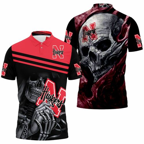 Nebraska Huskers Maiden Skull Fan Jersey 3D All Over Print Polo Shirt Nebraska Huskers Maiden Skull Fan Jersey 3D All Over Print Polo Shirt