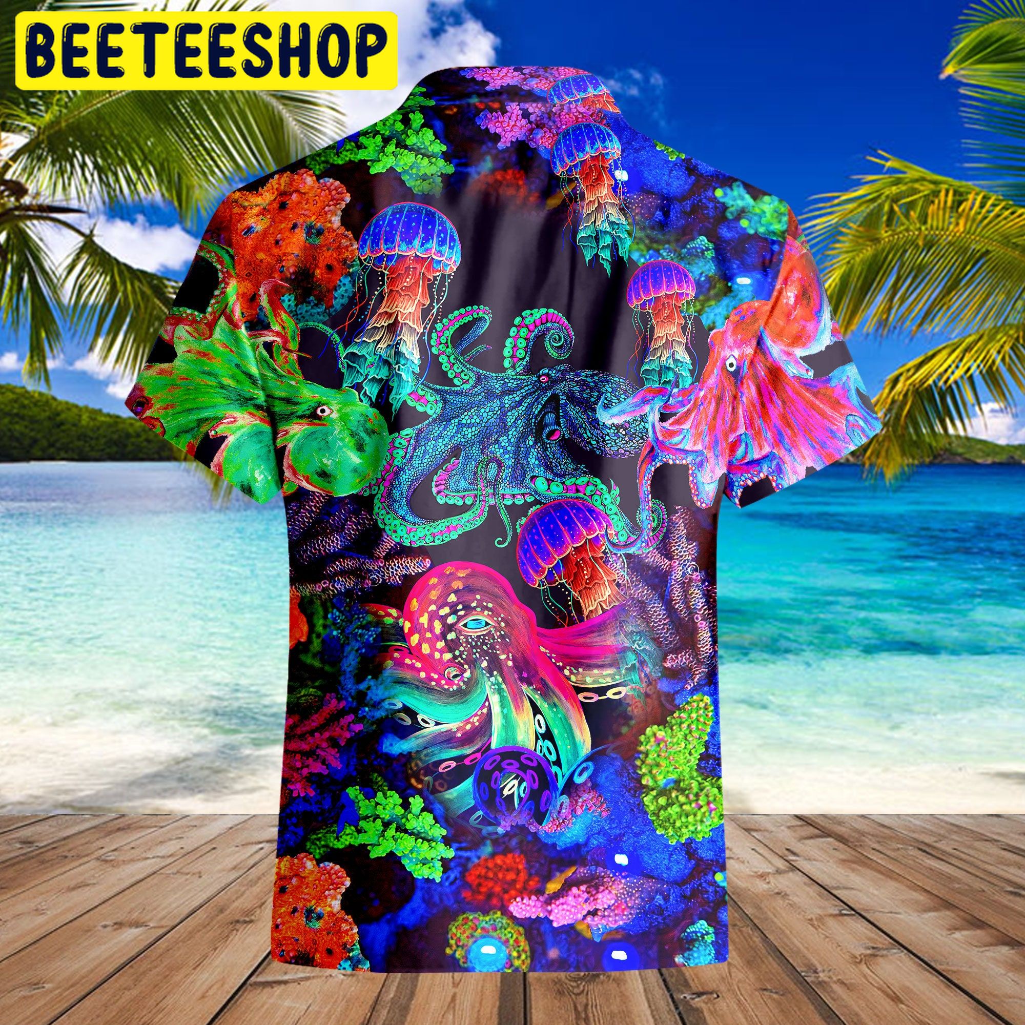 Neon Octopus Trending Hawaiian Shirt Neon Octopus Trending Hawaiian Shirt