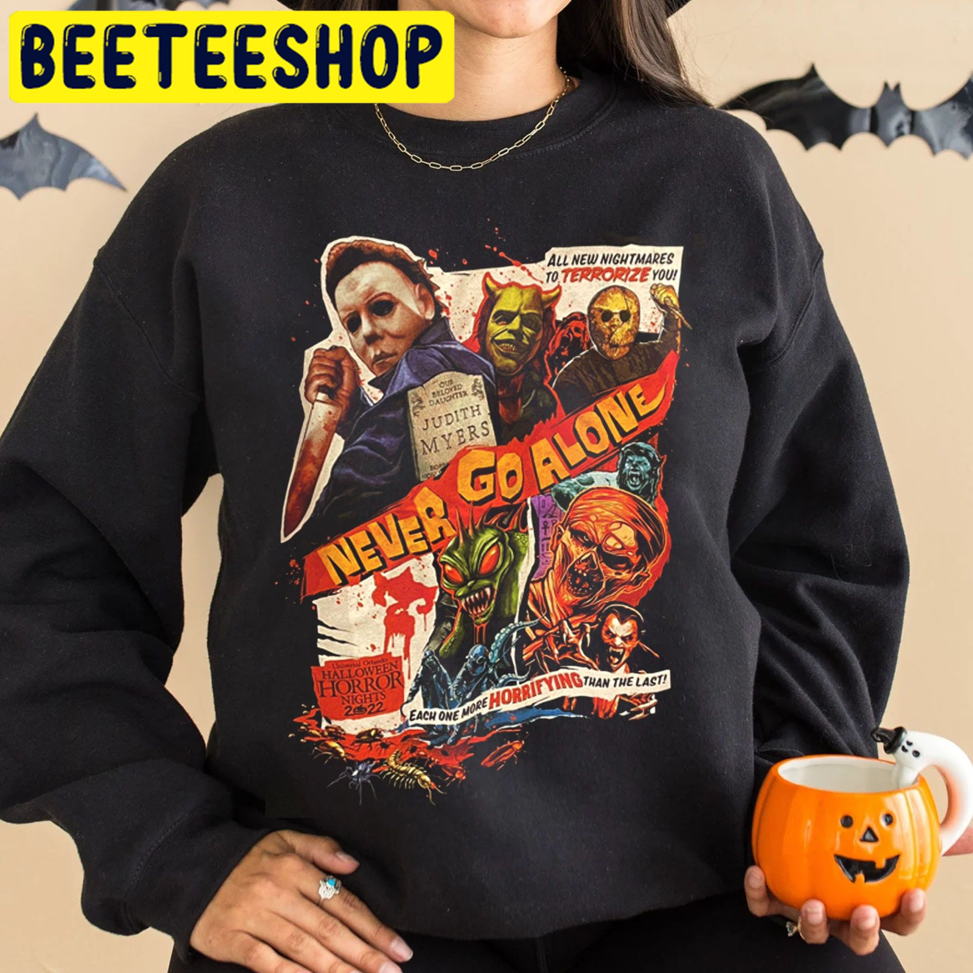 Never Go Alone Michael Myers Halloween Trending Unisex Shirt Never Go Alone Michael Myers Halloween Trending Unisex Shirt