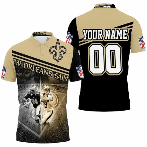 New Orleans Saints 2020 Nfl Season Nfc South Champions Cameron Jordan 94 & Drew Bree 9 Legends Personalized Polo Shirt New Orleans Saints 2020 Nfl Season Nfc South Champions Cameron Jordan 94 & Drew Bree 9 Legends Personalized Polo Shirt
