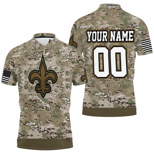 New Orleans Saints Camouflage Veteran Personalized 3D All Over Print Polo Shirt New Orleans Saints Camouflage Veteran Personalized 3D All Over Print Polo Shirt