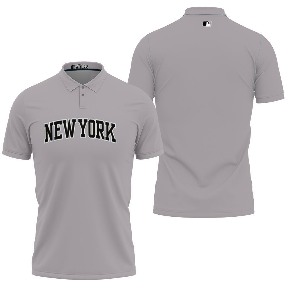 New York Yankees Road Flex Base Collection Team Gray Jersey Inspired Style 3D All Over Print Polo Shirt New York Yankees Road Flex Base Collection Team Gray Jersey Inspired Style 3D All Over Print Polo Shirt