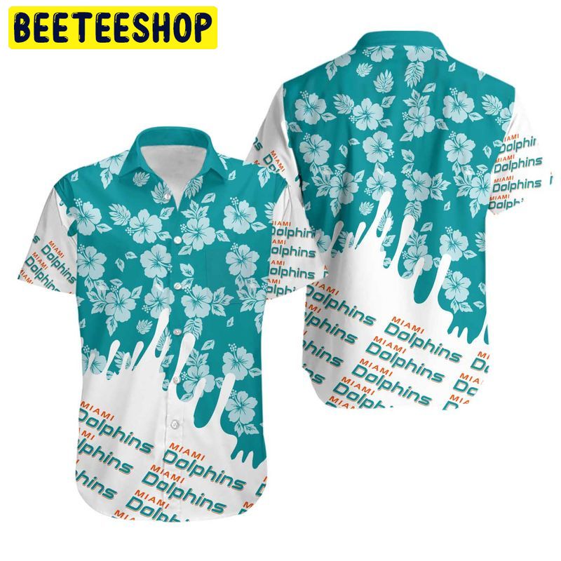 NFL Miami Dolphins Hawaii Shirt Flower Summer Hawaiian Shirt NFL Miami Dolphins Hawaii Shirt Flower Summer Hawaiian Shirt