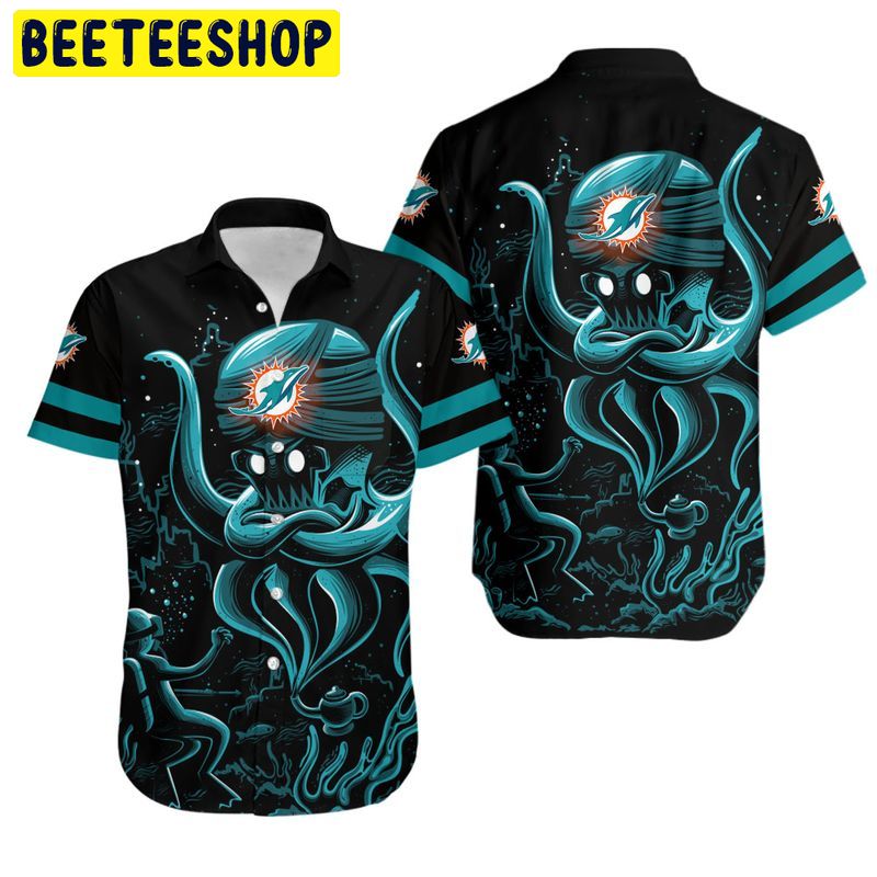 NFL Miami Dolphins Octopus Summer Hawaiian Shirt NFL Miami Dolphins Octopus Summer Hawaiian Shirt