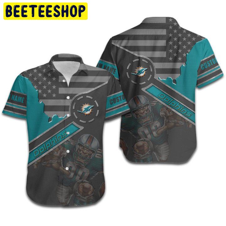 NFL Miami Dolphins Shirt Football Team Logo Symbol American Flag Mascot Custom Name Hawaiian Shirt NFL Miami Dolphins Shirt Football Team Logo Symbol American Flag Mascot Custom Name Hawaiian Shirt