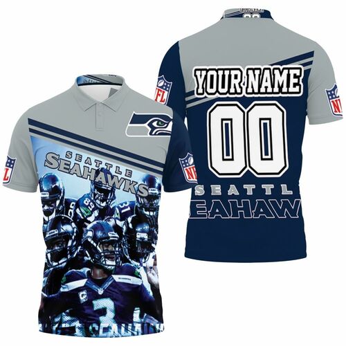Nfl Seattle Seahawks Super Bowl Xlviii Champions Legend Personalized 3D All Over Print Polo Shirt Nfl Seattle Seahawks Super Bowl Xlviii Champions Legend Personalized 3D All Over Print Polo Shirt
