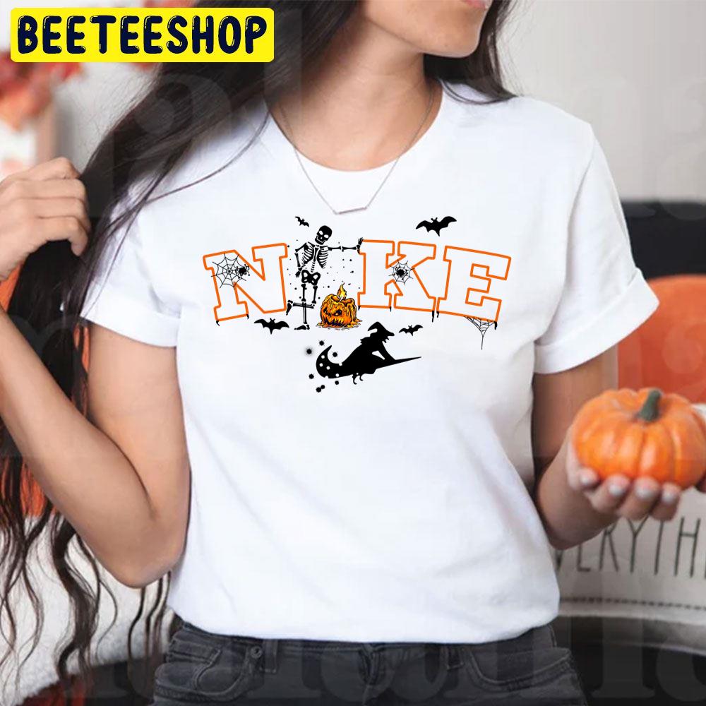 Nike Witch Skeleton Anh Pumpkin Halloween Trending Unisex T-Shirt Nike Witch Skeleton Anh Pumpkin Halloween Trending Unisex T-Shirt